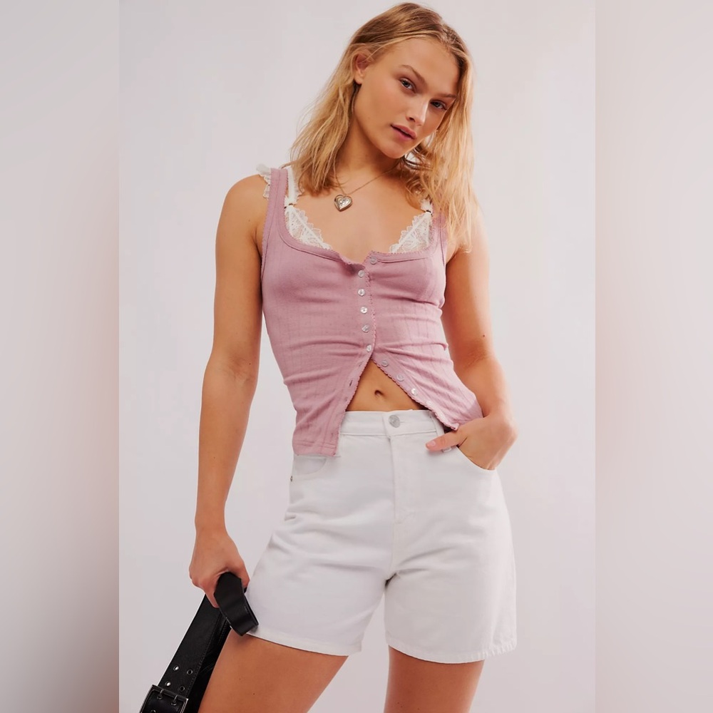 NWT Free People End Game Pointelle Tank